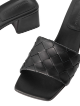 Bottega Veneta Riva Intrecciato Leather Mules Black 2