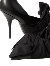 Balenciaga Poplin-Trimmed Leather Pumps 2