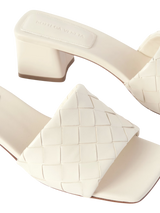 Bottega Veneta Riva Intrecciato Leather Mules Off White 1