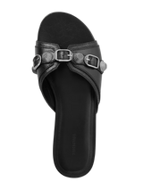 Balenciaga Cagole Embellished Textured-Leather Sandals 2
