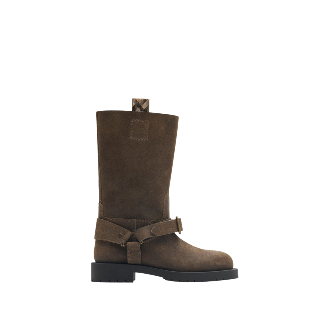 Burberry Suede Soft Saddle Low Boots
