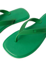Bottega Veneta Sampieri Flat Thong Rubber Flip Flops Green 2