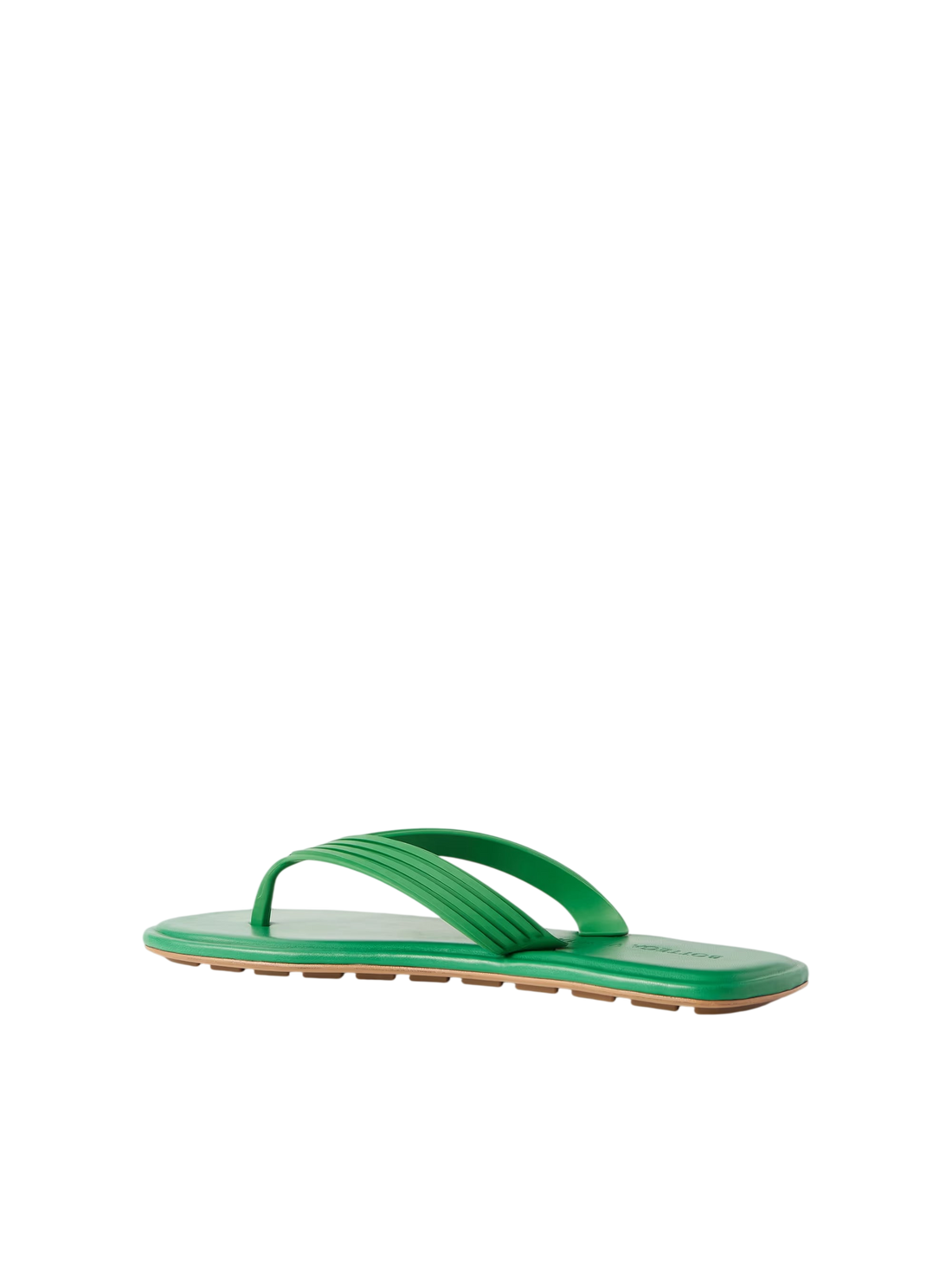 Bottega Veneta Sampieri Flat Thong Rubber Flip Flops Green