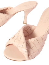 Bottega Veneta Blink Twisted Intrecciato Leather Mules Pink 2