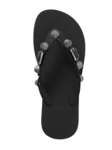 Balenciaga Cagole Embellished Rubber Flip Flops 2