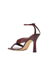 Bottega Veneta Riva Padded Glossed-leather Sandals Red 3