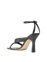 Bottega Veneta Riva Padded Glossed-leather Sandals Black 4
