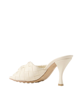 Bottega Veneta Blink Twisted Intrecciato Leather Mules Cream 1