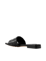 Bottega Veneta Riva Intrecciato Leather Slides Black 1
