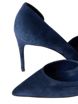 Christian Louboutin Iriza 85 Suede Pumps Navy 2