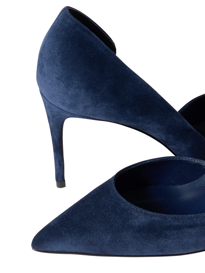 Christian Louboutin Iriza 85 Suede Pumps Navy