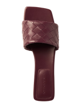 Bottega Veneta Riva Intrecciato Leather Slides Red 3