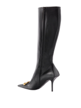 Balenciaga Embellished Leather Knee Boots 1