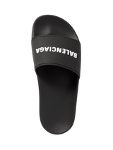 Balenciaga Piscine Logo-Embossed Rubber Slides 3