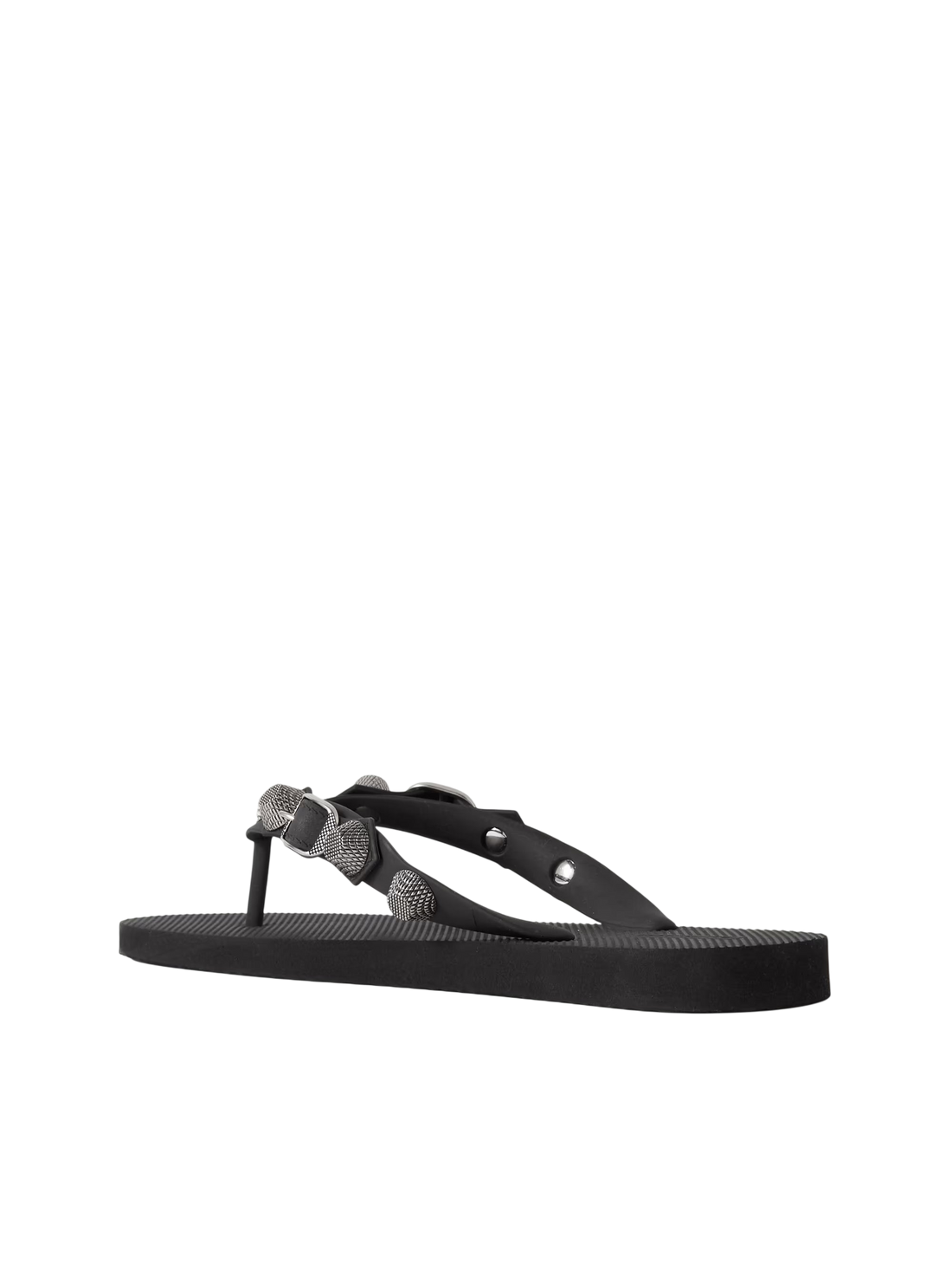 Balenciaga Cagole Embellished Rubber Flip Flops