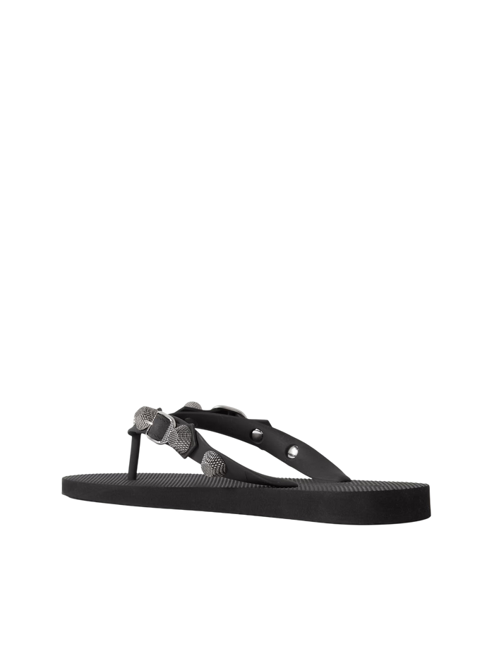 Balenciaga Cagole Embellished Rubber Flip Flops