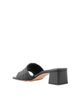Bottega Veneta Riva Intrecciato Leather Mules Black 1