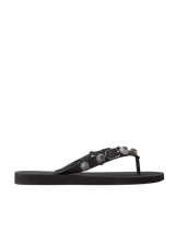 Balenciaga Cagole Embellished Rubber Flip Flops 3