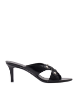 Balenciaga Embellished Crinkled-Leather Sandals 4