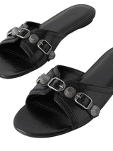 Balenciaga Cagole Embellished Textured-Leather Sandals 1