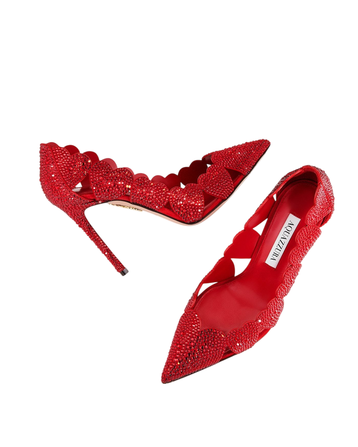 Aquazzura Amourose Maxi Crystal Pump 105