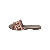 Christian Dior DWay Miss Dior Flat Slide Sandals Azure Pale Burgundy 1