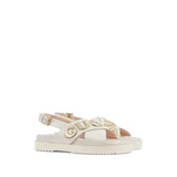 Gucci Logo Cut-Out Sandals White 3