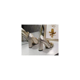 Gucci Marmont Fringed Loafer Heel Metallic 3