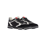 Gucci Re-Web Suede and Webbing-Trimmed Canvas and Leather Sneakers Black 2