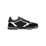 Gucci Re-Web Suede and Webbing-Trimmed Canvas and Leather Sneakers Black 1