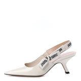 Christian Dior Patent Ribbon J'Adior Slingback 65Mm Pump Off White 1