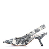 Christian Dior Toile de Jouy Sweet D Slingback Pump Off White 2