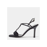 Gucci Strappy Crystal GG Heel Sandals Black 3