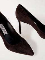 Jimmy Choo Romy 85 Suede Pumps Brown 2