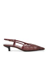 Gucci Crystal GG Monogram Slingback Pumps Burgundy & Red 1
