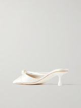 Jimmy Choo Sana 50 Faux Pearl-Embellished Satin Mules 3