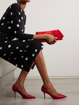 Jimmy Choo Love 85 Satin Pumps RED 1