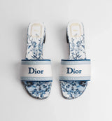 Dior Diorviera Dway Heeled Slide White and Blue 1