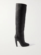 Bottega Veneta Intrecciato Leather Knee Boots 1